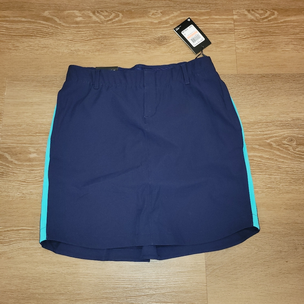 Under Armour UA Womens Links Woven Golf Skort Midnight Navy Size 2 New